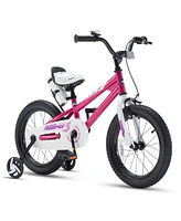 RoyalBaby Freestyle 5 Kids 12 Inch Bike with Training Wheels, Fuchsia