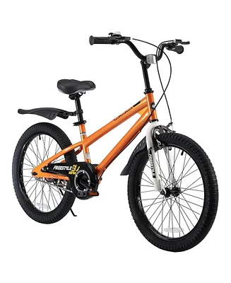 RoyalBaby Freestyle 20 Inch Kids Bike with Kickstand & Water Bottle, Orange