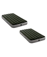 Intex 64763E Dura Beam Downy Air Mattress with Built In Pump, Queen (2 Pack