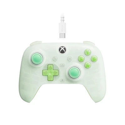 8Bitdo Ultimate Mini Wired Controller with Rgb Ring, Hall Effect Joysticks and Triggers for Xbox, Windows - Translucent Pink