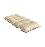 Lowback Chair Cushions 2 pcs Beige Oxford Fabric