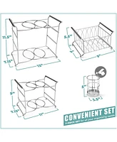 Sorbus 7-Piece Stackable Buffet Caddy - Ideal for Dining Table, Party, Buffet, Kitchen, Entertaining