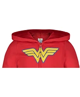 Warner Bros Justice League Wonder Woman Zip Up Costume Hoodie Toddler|Child Girls