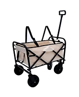 Collapsible Wagon Cart with Liners & Cover for Versatility