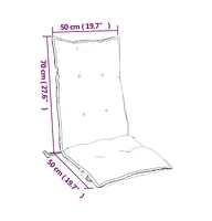 Highback Chair Cushions 4 pcs Cream Oxford Fabric