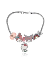 Sanrio Hello Kitty Charm Bracelet Hello Kitty, My Melody & Kuromi, Rainbow Beaded Bracelet