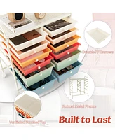 12 Drawers Rolling Cart Storage Scrapbook Paper Organizer Bins-Deep