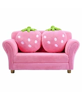 Kids Strawberry Armrest Chair Sofa