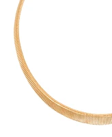 2028 Gold-Tone Textured Omega Collar Necklace