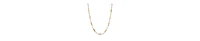 2028 14K Gold Dipped Tube Bead Crystal Necklace