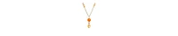 2028 Topaz Glass Bead Y Necklace