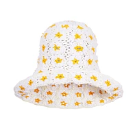 Flora Crochet Hat In Off White