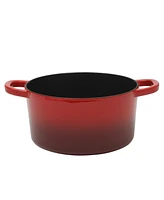 Crock Pot Artisan 7-Quart Round Dutch Oven - Matte Linen White W/ Gold Knob