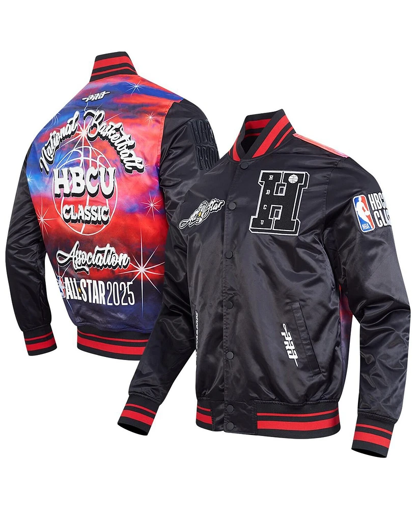 Pro Standard Men's and Women's Black 2025 Nba All-Star Game x Hbcu Full-Snap Satin Jacket