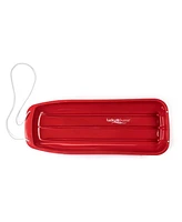 Lucky Bums Lightweight Plastic 48 Inch Sleds with Pull Ropes, 1 Red and 1 Pink