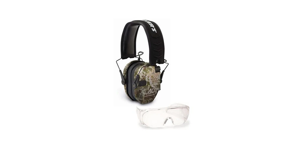 Walker's Razor Slim Shooting Muffs (Kryptek Camo) with Otg Safety Glasses