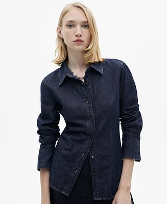 Mango Women's Rinse-Wash Denim Shirt