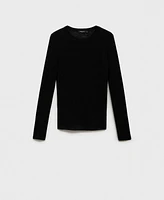 Mango Women's Long Sleeve Wool Blend Top