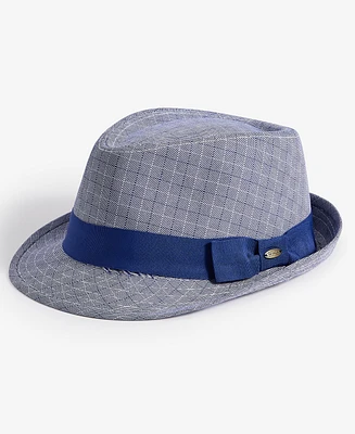 Dorfman Pacific Men's Tattersall Plaid Fedora Hat
