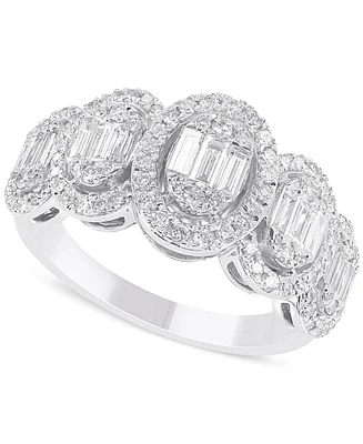 Diamond Cluster Statement Ring (3/4 ct. t.w.) in 14k White Gold