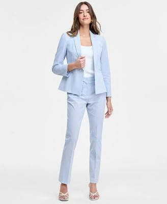 Tahari Asl Womens Seersucker Jacket Sweater Tank Top Ankle Pants Regular Petite