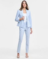 Tahari Asl Womens Seersucker Jacket Sweater Tank Top Ankle Pants Regular Petite