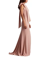 Tadashi Shoji Women's Sims Shoulder Bow Halter Gown