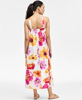 I.n.c. International Concepts Women's Floral-Print Linen-Blend Maxi Dress, Exclusively at Macy's