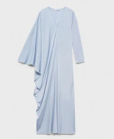 Mango Women's Asymmetric Draped Gown
