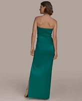 Donna Karan New York Women's Ruched Strapless Gown