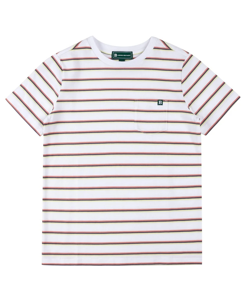 Brooks Brothers Big Boys Striped Pocket T-Shirt