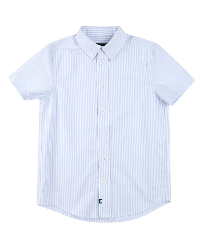 Brooks Brothers Big Boys Woven Short Sleeve Oxford Shirt