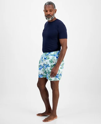 Club Room Men's Aloha Tropical Print Drawstring 7" Swim Trunks, Exclusively at Macy's