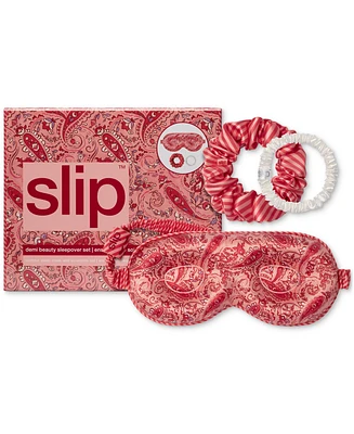 Slip 3-Pc. Pure Silk Beauty Sleepover Set - Demi