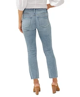 Silver Jeans Co. Women's Most Wanted Distressed Frayed-Cuff Straight-Leg Ankle