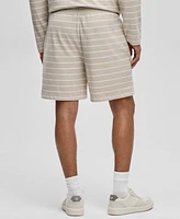 Mode of One Men's Horizontal-Stripe Terry Shorts, Exclusively at Macy's