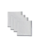 Tableau Embroidered Edge Napkins, Set of 4