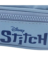 Disney Stitch Big Face Blue Zippered Dome Cosmetic Case