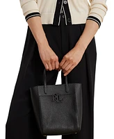 Lauren Ralph Pebbled Leather Small Cameryn Tote Bag