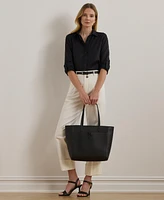 Lauren Ralph Pebbled Leather Extra-Large Cameryn Tote Bag