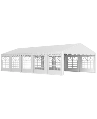 Outsunny 16.5' x 33' Party Tent Canopy with Removable Sidewalls,