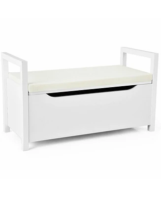 Shoe Storage Bench with Cushion Seat for Entryway