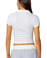 Edikted Womens Launa Polo Top