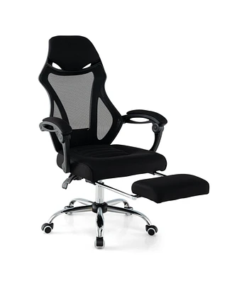 Ergonomic Mesh Office Chair with Footrest and Tilting Backrest