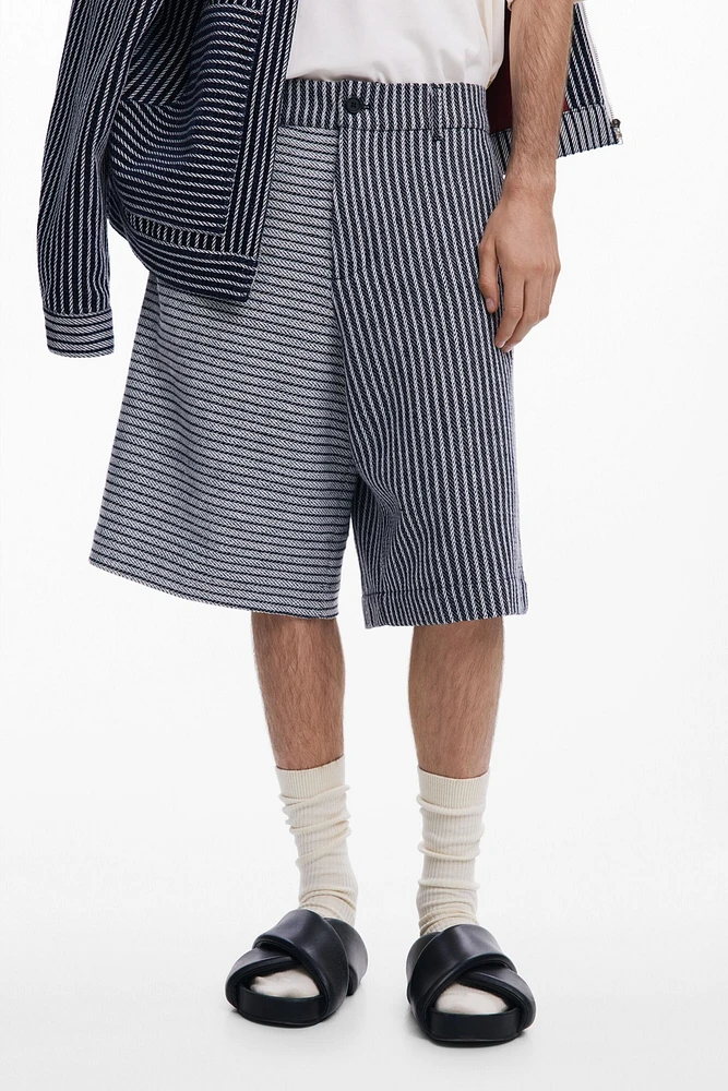 Desigual Men's Baggy striped Bermuda shorts
