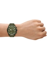 Michael Kors Men's Panorama Chronograph Green Leather Watch, 44mm