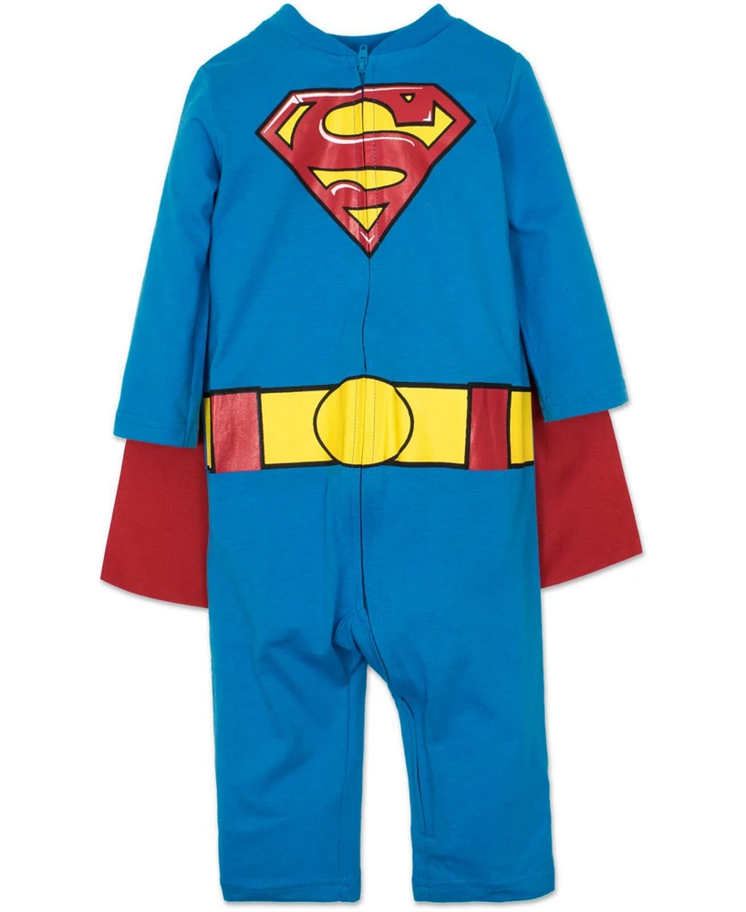 Dc Comics Justice League Zip Up Costume Coverall and Cape