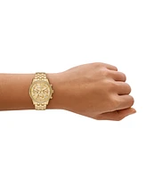 Michael Kors Women's Mini Ritz Chronograph Gold-Tone Stainless Steel Watch, 35mm