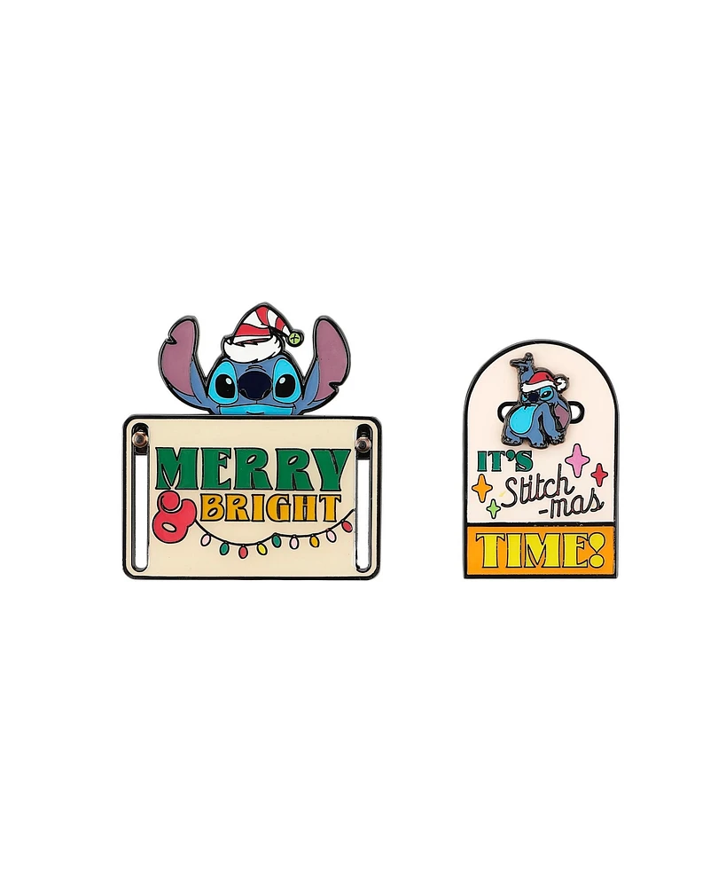 Disney Stitch It's Stitch-mas Time 2-Piece Lapel Pin Set