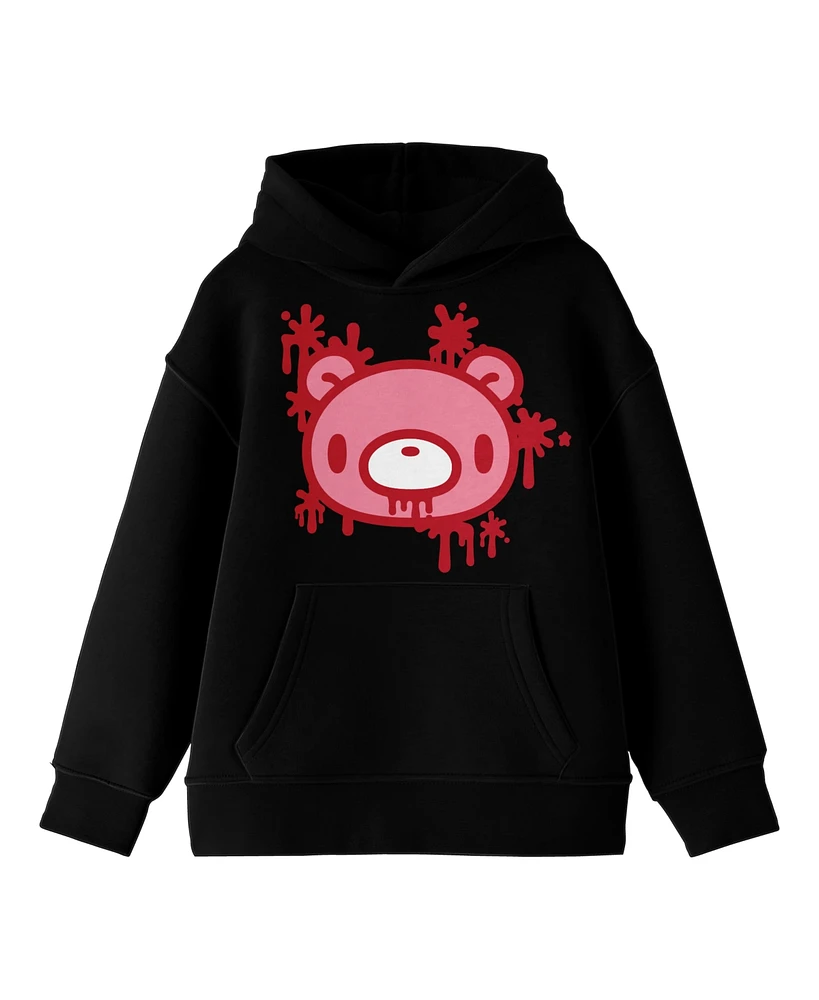 Gloomy Bear Blood Drip Character Icon Long Sleeve Boys' Black Hooded Sweatshirt-xl